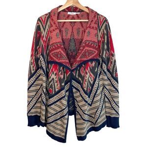 Blu Pepper Southwestern Aztec Open Cardigan